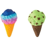 Grin Studio Amazing Squishee Food 2 Piece Cone Bundle- Includes Tie Die and Mint Chocolate Chip Squishie | Stress Relieving Squishy | Perfect Toy for Birthday Gifts, Parties, Kids or Adults!