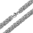 thumbnail image 4 of QQTDFG 6/8/10mm Fashion Men Women Stainless steel Byzantine Chain Necklace or Bracelet-Silver-10mm-36inch or 91cm, 4 of 9