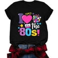 thumbnail image 5 of Oversized 80s T-Shirts for Women I Love The 80s Tees Vintage neon Crewneck Short Sleeve 1980 Themed Style Party Tops, 5 of 5