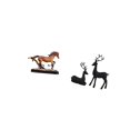 thumbnail image 5 of Dualoai Horse and Deer Resin Figurine Sculpture Artwork Collectible Ornament for Desk Tabletop Decoration Living Room Study Home Decor Gift, 5 of 8