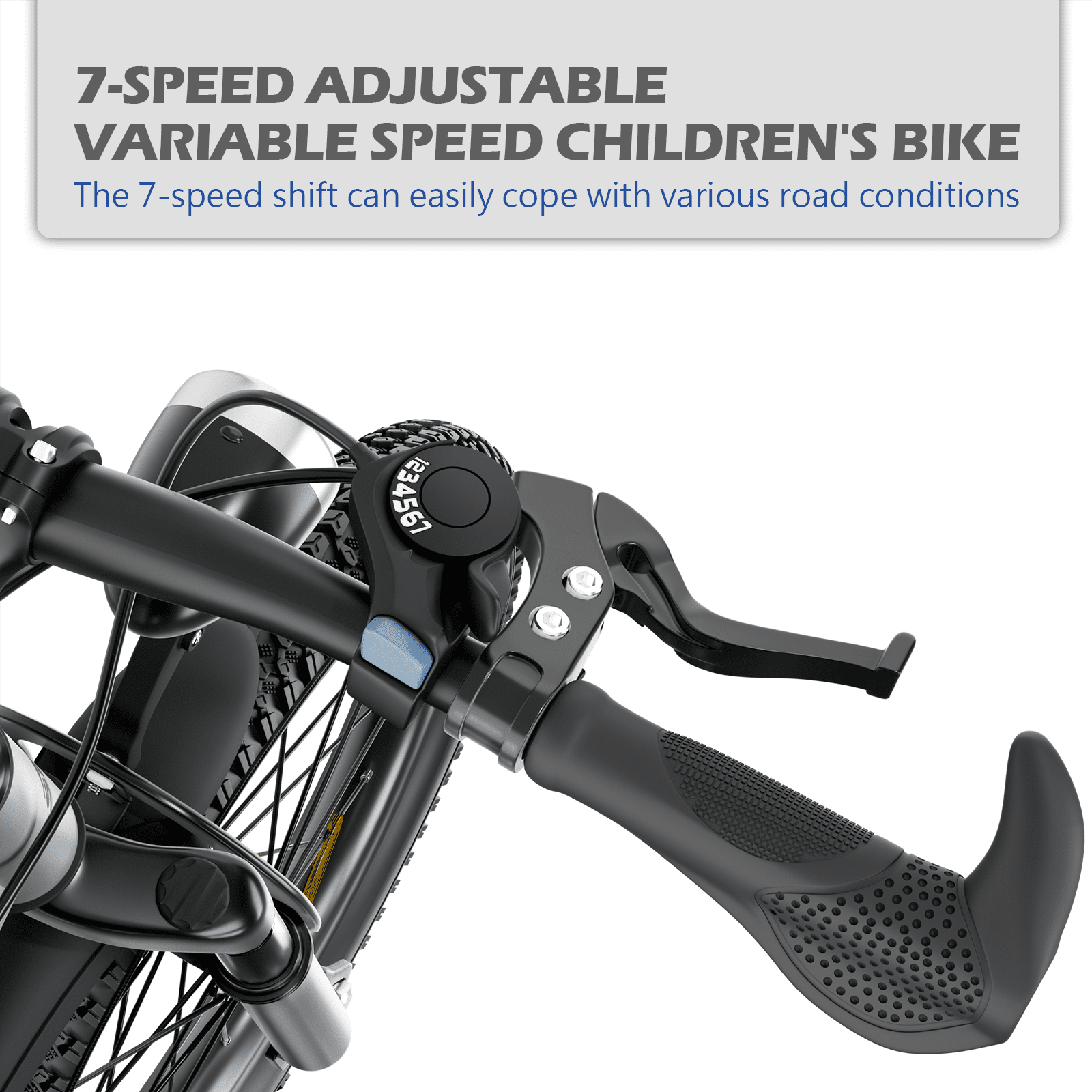 Holaki 20 Inch Kids Boys Girls Bike for 8-13 Years Old, Kids Bicycle Adjustable Seat with Basket, 7-Speed Gears, Dual Disc Brakes & Shock Absorber Front Fork for Birthday Gift,  Silver