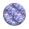 thumbnail image 4 of Spare Tire Cover, Flower Crystal Skull Wheel Cover Tire Covers For Trailers Car Truck Camper Universal Tire Covering Fits Diameter14"-17", 4 of 4