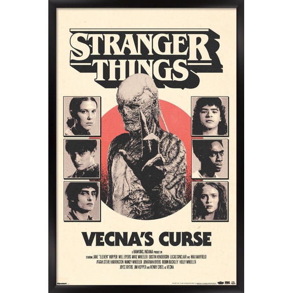 Netflix Stranger Things: Season 5 (2025) - Retro Key Art Wall Poster, 14.725" x 22.375" Framed