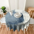 thumbnail image 6 of Blue Grey Abstract Round Tablecloth 60 Inch Washable Reusable Art Painting Decoration Table Cover for Kitchen Party, 6 of 6