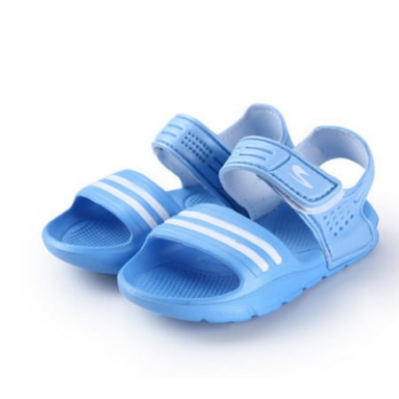

Baby Boys Girl Beach Sandals Striped Candy Color Beach Pool Flat Shoes