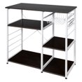 thumbnail image 1 of Costway Industrial Kitchen Baker's Rack Microwave Stand Utility Home Shelf w/ 6 Hooks, 1 of 9