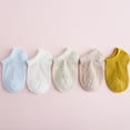 thumbnail image 6 of 5 Pairs No Show Socks for Baby and Toddler - Little Kids Breathable Mesh Cotton Athletic Socks, Solid Color, Soft and Thin for Boys and Girls, 6 of 8