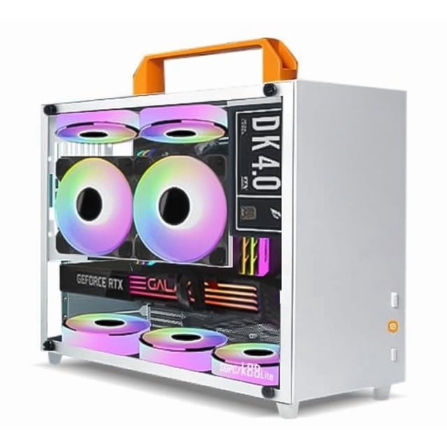 Funda para PC ShargWa K88s Matx, pequeña minitorre compacta con GPU de 33,5 cm