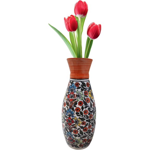 India Meets India Handicraft Ceramic Flower Pots Ceramic Planter Plant Pots Indoor Outdoor Planter, Best Gifting, Made by Awarded Indian Artisans