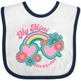 thumbnail image 3 of Inktastic My Mimi Loves Me Granddaughter Girls Baby Bib, 3 of 4