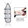 thumbnail image 3 of HELLHERO Floral Rose Pad Ironing Board Cover Lightweight & Breathable Breathable Polyester Fabric Ironing Board Dust-Proof Cover Elastic Edge 15x54 Inch, 3 of 4