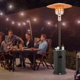 thumbnail image 4 of Costway Chauffage de Patio 50 000 BTU avec Roues, Table Ronde et Brûleur en Acier Inoxydable, Noir, 4 of 10