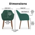 thumbnail image 3 of Elle Decor Roux Arm Chair in French Turquoise, 3 of 10