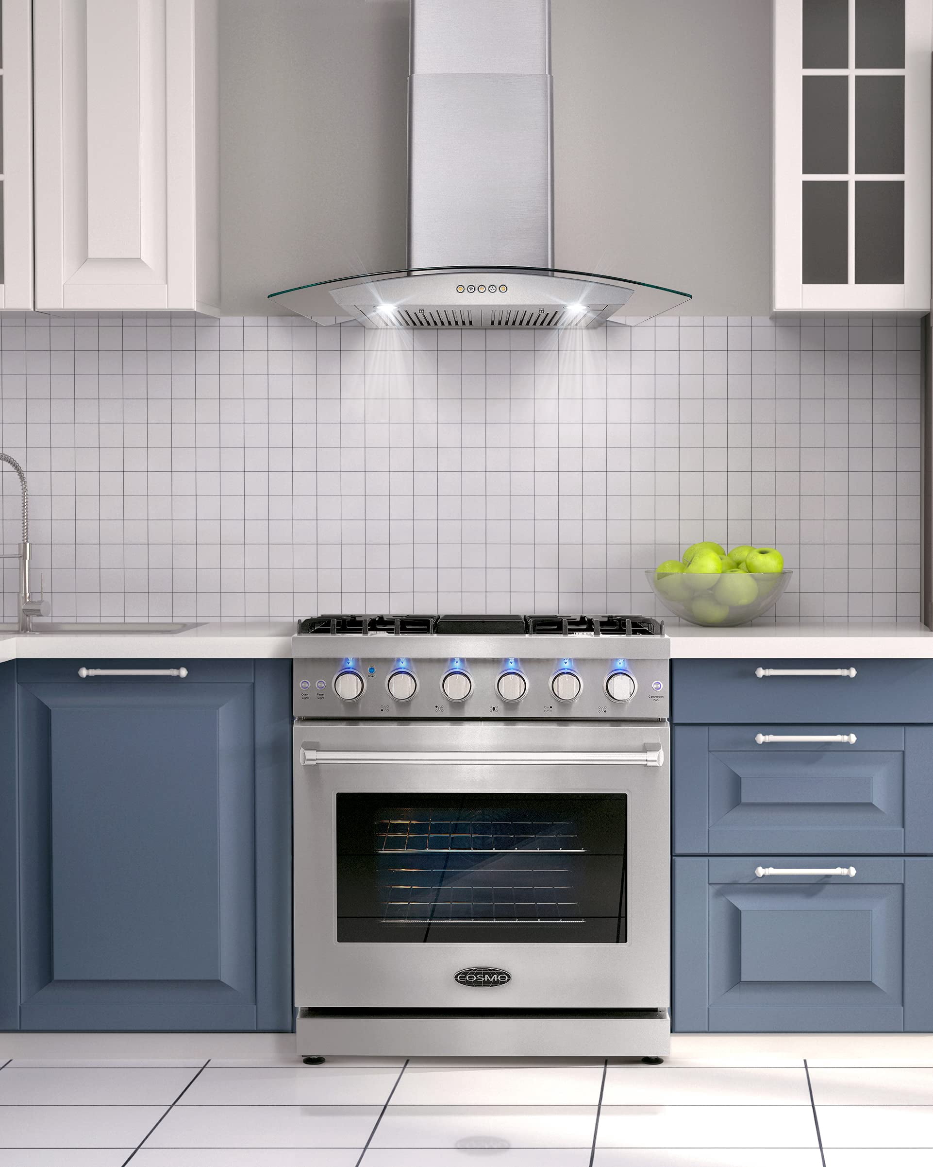 Pemberly Row 30" 380 CFM Ducted Wall Mount Range Stainless Steel Kitchen Hood