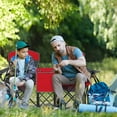 thumbnail image 2 of Double Camping Chair with Canopy Shade, UV Protection, Cooler, Cup Holder & Carry Bag, Folding Portable Lawn Soccer Camp Chair for Adults, 2 of 7