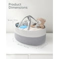 thumbnail image 2 of Maliton Diaper Caddy Organizer for Baby- Cotton Rope for Changing Table, Nursery Storage, Newborn Baby Must Have Items - Grey, 2 of 8