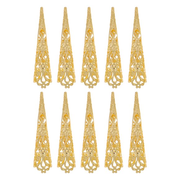 10pcs Dedo Nail Tip Garra Anillos Aleación Hojado Out Out Fingerip Claw Nails Anillos