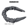 thumbnail image 4 of Diadema plisada Unique Bargains de Cuero PU antideslizante gris 1 Uds, 4 of 7