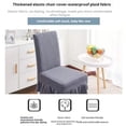 thumbnail image 4 of Universal Dining Chair Covers - Elastic Full Cover Slipcovers with Long Skirt, Stretchable & Washable Protector for Kitchen, Dining Room & Living Room, 4 of 6