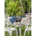 thumbnail image 3 of Outdoor Tablecloths with Umbrella Hole & Zipper, Rustic Groundhog Round Tablecloth 54 Inch, Spring Floral Butterfly Botanical Waterproof Table Cloth, Patio/Pool/Picnic Table Covers, 3 of 8