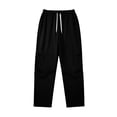 thumbnail image 6 of WIZUTIZ Men's Pleated Wide Leg Pants Elastic Drawstring Waist Relaxed Fit Solid Color Casual Track Trousers, 6 of 9