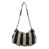 thumbnail image 4 of Bolsa de mujer casual tejido de hombro con asa de perla de playa de verano (negro) Likrtyny Para Estrenar, 4 of 8