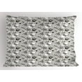 thumbnail image 1 of Tequila Pillow Sham, Hand Drawn Repetitive Simplistic Pattern with Alcoholic Drink Bottles, Decorative Standard Size Printed Pillowcase, 26" X 20", Pale Grey Brown White, by Ambesonne, 1 of 2