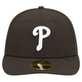 thumbnail image 2 of Men's New Era Black Philadelphia Phillies Low Profile 59FIFTY Fitted Hat, 2 of 5