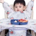 thumbnail image 3 of Babero De Alimentación De Bebé Impermeable Ajustable Con Gancho Y Lazo Babero De Manga Larga Para Niños Pequeños S Conejito De Fresa, 3 of 9