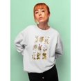 thumbnail image 2 of Antique Floral Grid Ii Sweatshirt Women -Vision Studio Designs, Female x-Large, 2 of 4