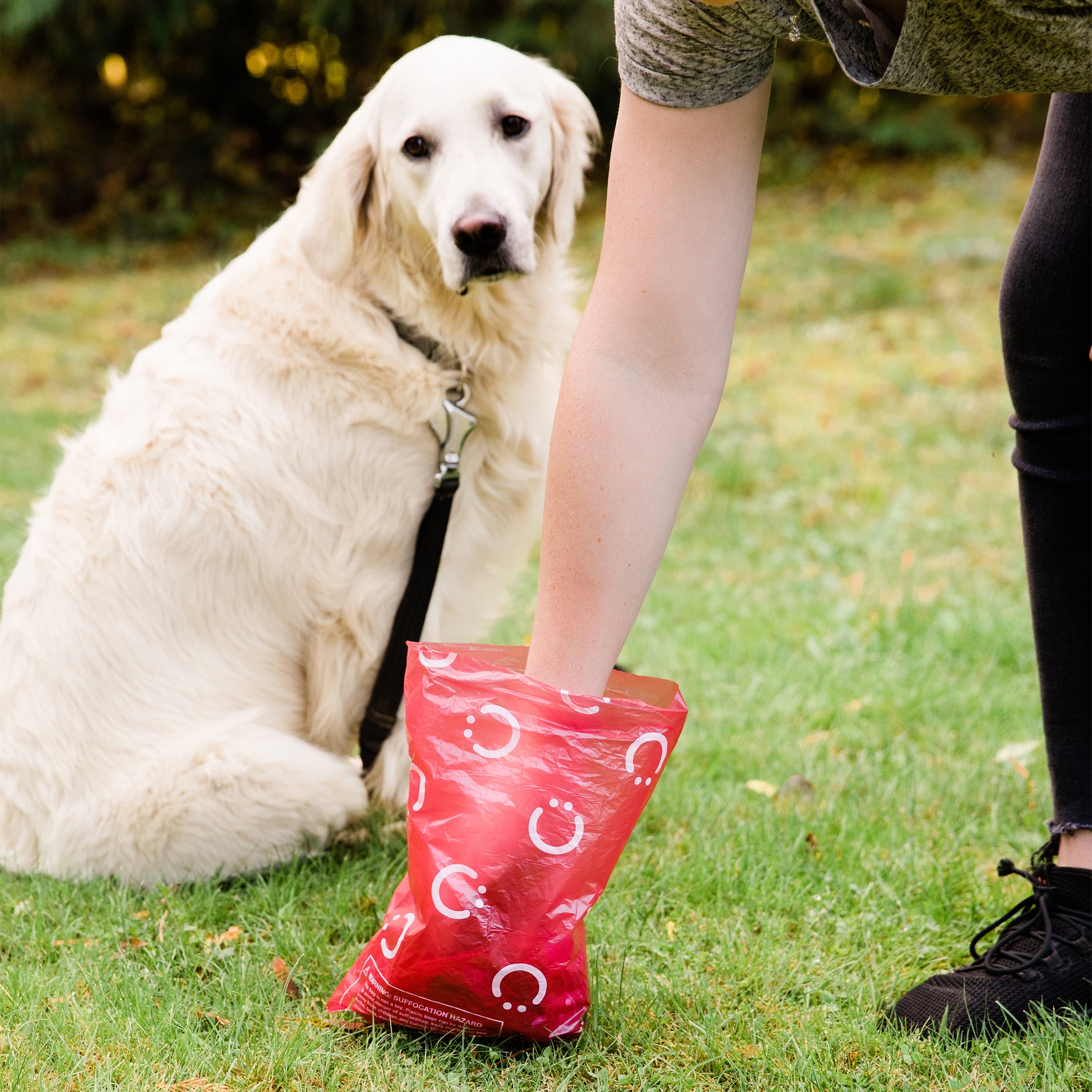 Ubbi Dog Poop Bags, Waste Bag Refill Rolls for Dogs, Leak Proof, Lavender Scented, 144 Count, Red