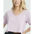 thumbnail image 3 of Real Essentials 5 Pack: Women's Dry-Fit Short Sleeve V-Neck Crop Top Boxy Athletic Tee, 3 of 6