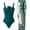 Blue Green, variant on One Piece Swimsuit for Women with Cover Up Set Retro Bathing Suit Tummy Control Knot Swimwear Beach Wrap Skirt