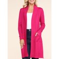 thumbnail image 5 of Doublju Women's Lightweight Long Sleeve Open Front Long Cardigan Sweaters, 5 of 5