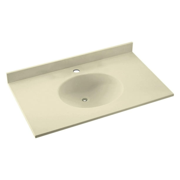Swanstone 25W x 22D in. Ellipse Solid Surface Vanity Top