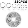 thumbnail image 2 of shiyou-880 Pcs Jump Rings Jewelry Making Supplies Jump Ring Jewelry Repair Kit Jewelry Findings Kit Necklace Making Kit for Jewelry Making Supplies Findings and Necklace Repair, 2 of 4