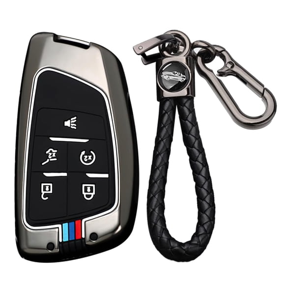 Key cover Fit For Buick Encore GX Avenir Envision Enclave Lacrosse Key Case Protector 5 Button Key Case Holder Protector Metal Keychain