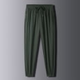 thumbnail image 3 of Aayomet Men Sweatpants Loose Ice Silk Solid Sports Leggings (AG, L), 3 of 5