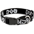 thumbnail image 1 of Buckle-Down Martingale Dog Collar - Punk You Black White - 1" Wide - Fits 15-26" Neck Size - Large, 1 of 1