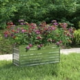 thumbnail image 2 of vidaXL Raised Garden Bed Raised Flower Bed Galvanized Steel Planter Silver, 2 of 57