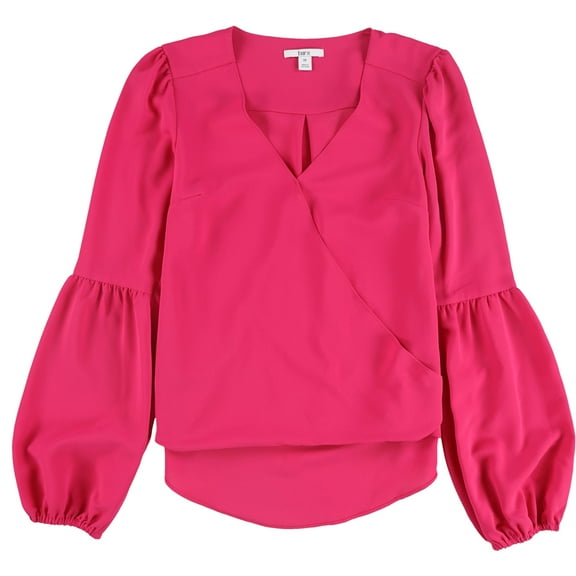 bar III Womens Blouson Sleeve Knit Blouse, Pink, XX-Large