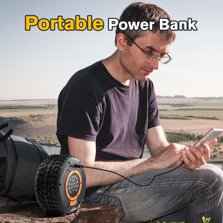 WHATOOK 4‑in‑1 Starthulp Powerbank met 150PSI compressor
