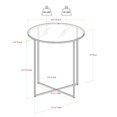 thumbnail image 4 of Pemberly Row Table Ronde en Métal Moderne avec Plateau en Verre en Or, 4 of 5