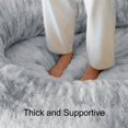 thumbnail image 4 of Dog Bed for Humans, Human Size Dog Bed, Plush Human Size Dog Bed Large Human Dog Bed,Removable Washable Cover Soft Prevent Slip People Pet Bed with Pocket Gradient Gray, 4 of 8