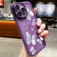 thumbnail image 1 of For iPhone 15 Pro Max 14 Pro 14 15 13 12 Pro Max 11 Transparent Butterfly Soft Silicone Case Shockproof Bumper Phone Cover Funda LXY, 1 of 6