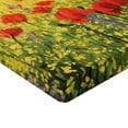 thumbnail image 2 of Ambesonne Flower Fitted Sheet, Field with Poppies Farm, Twin XL Size, Yellow Red Green, 2 of 3