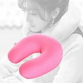 thumbnail image 4 of Travel Pillow Comfortable Neck Support Pillow Memory Foam Neck Portable Travel Airplane Pillow for Sleep Trip Chair Home Office Pink, 4 of 8