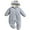 Gray, variant on 3-24M Infant Hooded Thick Romper Long Sleeve Zipper Fleece Warm Winter Coat for Baby Toddler Boys Girls