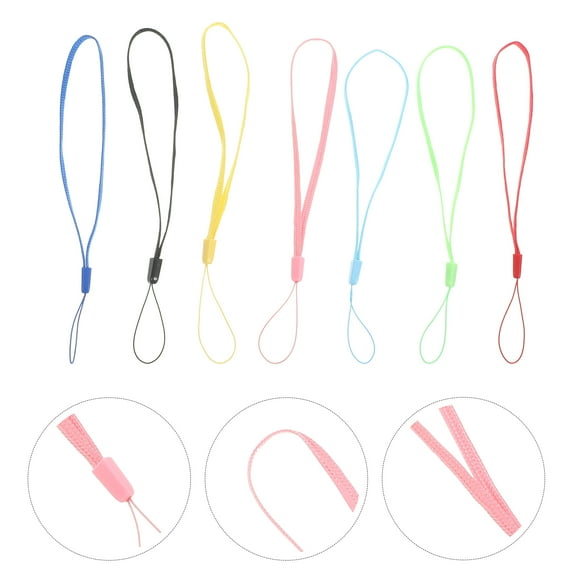 LOLIPPYY 50Pcs Wrist Lanyard Keychain Strap Assorted Color Durable for Badge Id and Flash Drive