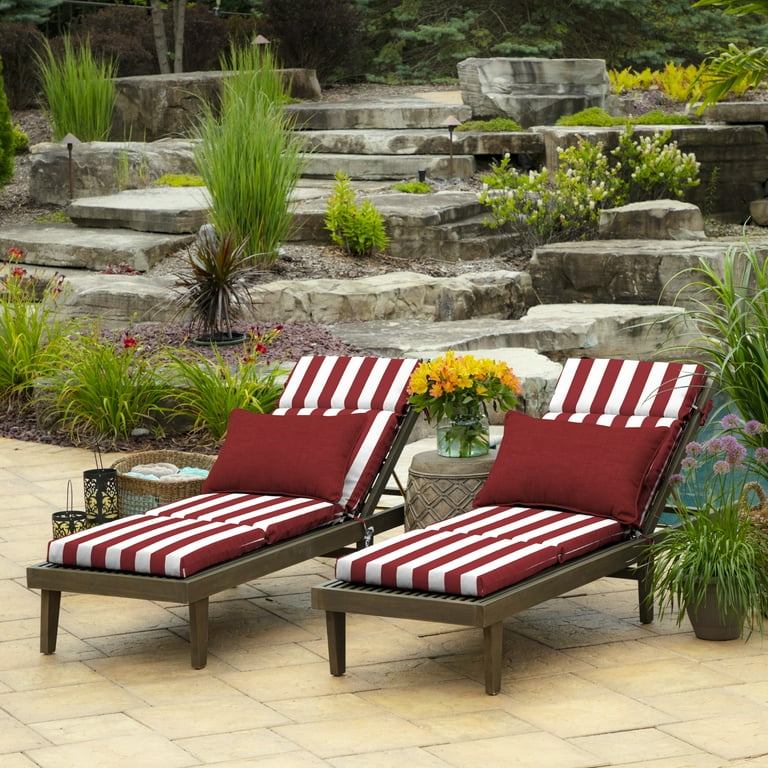 Cabana stripe chaise lounge cushion hotsell